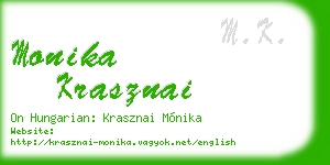 monika krasznai business card