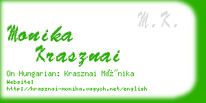 monika krasznai business card